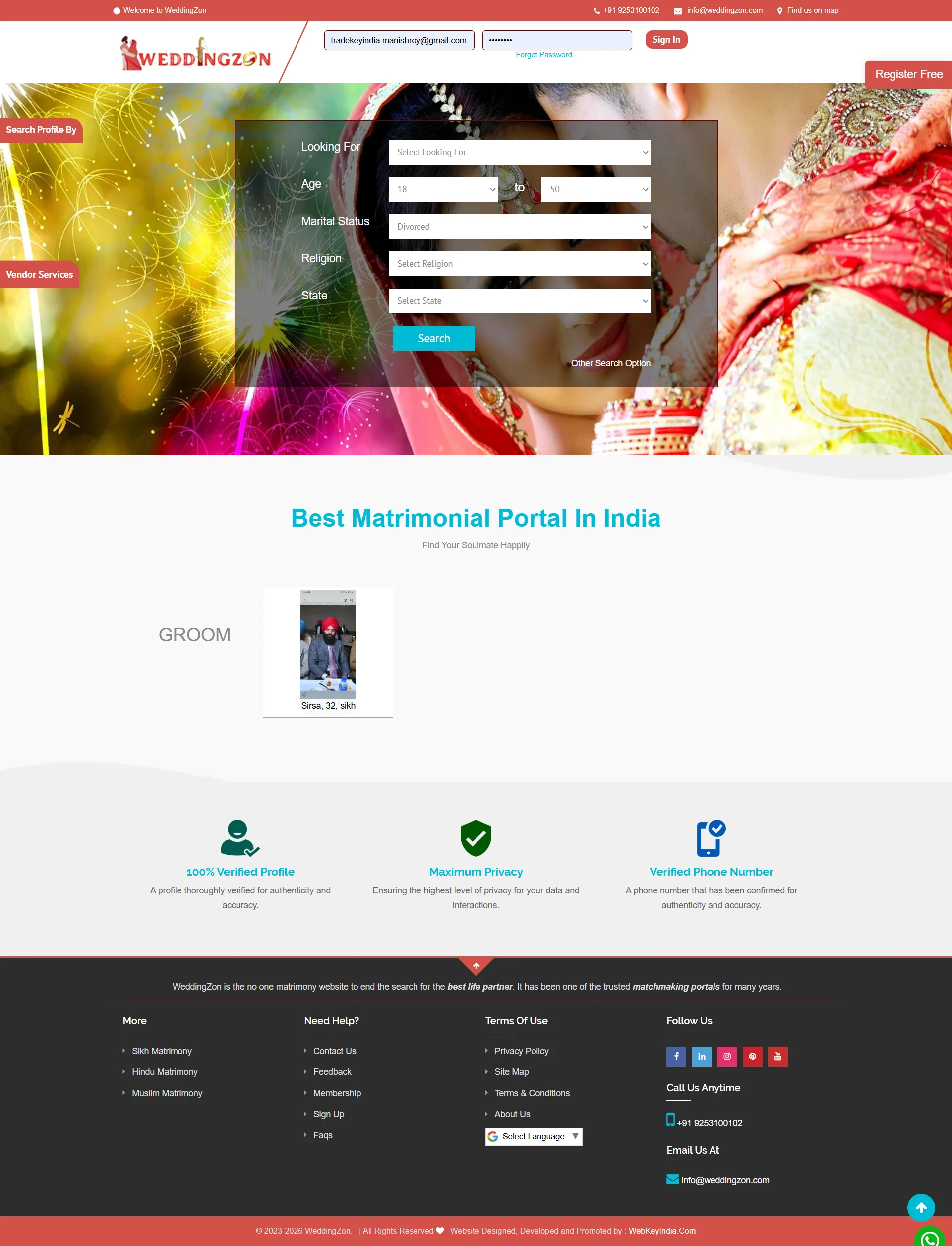 Wedding Zon Matrimony